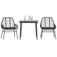 5-Delige Tuinset Met Kussens Poly Rattan Glas