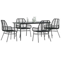 5-Delige Tuinset Met Kussens Poly Rattan Glas