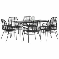 5-Delige Tuinset Met Kussens Poly Rattan Glas
