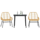 5-Delige Tuinset Met Kussens Poly Rattan Glas