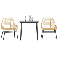 5-Delige Tuinset Met Kussens Poly Rattan Glas