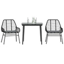 5-Delige Tuinset Met Kussens Poly Rattan Glas
