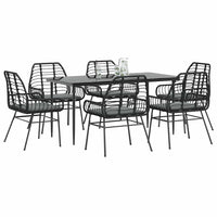 5-Delige Tuinset Met Kussens Poly Rattan Glas