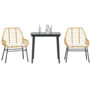 5-Delige Tuinset Met Kussens Poly Rattan Glas