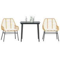 5-Delige Tuinset Met Kussens Poly Rattan Glas