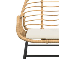 5-Delige Tuinset Met Kussens Poly Rattan Glas