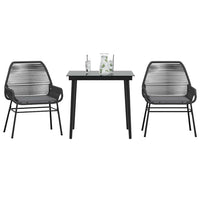 7-Delige Tuinset Met Kussens Poly Rattan Glas