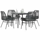 7-Delige Tuinset Met Kussens Poly Rattan Glas