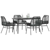 7-Delige Tuinset Met Kussens Poly Rattan Glas