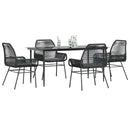 7-Delige Tuinset Met Kussens Poly Rattan Glas