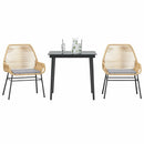 7-Delige Tuinset Met Kussens Poly Rattan Glas