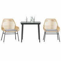 7-Delige Tuinset Met Kussens Poly Rattan Glas