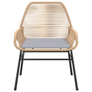 7-Delige Tuinset Met Kussens Poly Rattan Glas