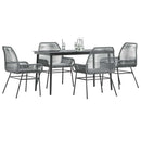 7-Delige Tuinset Met Kussens Poly Rattan Glas