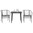 5-Delige Tuinset Met Kussens Poly Rattan Glas