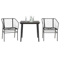 5-Delige Tuinset Met Kussens Poly Rattan Glas