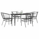 5-Delige Tuinset Met Kussens Poly Rattan Glas