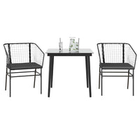 5-Delige Tuinset Met Kussens Poly Rattan Glas