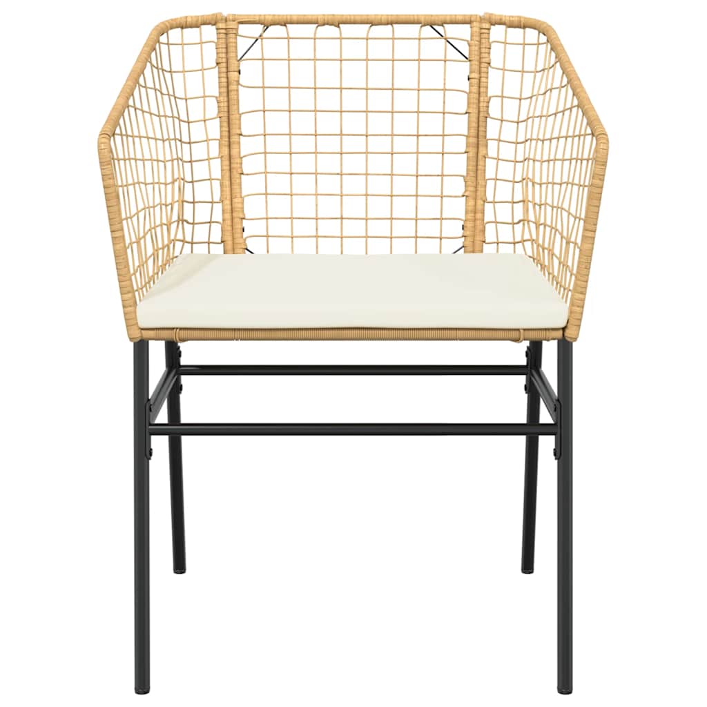 5-Delige Tuinset Met Kussens Poly Rattan Glas
