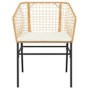 5-Delige Tuinset Met Kussens Poly Rattan Glas
