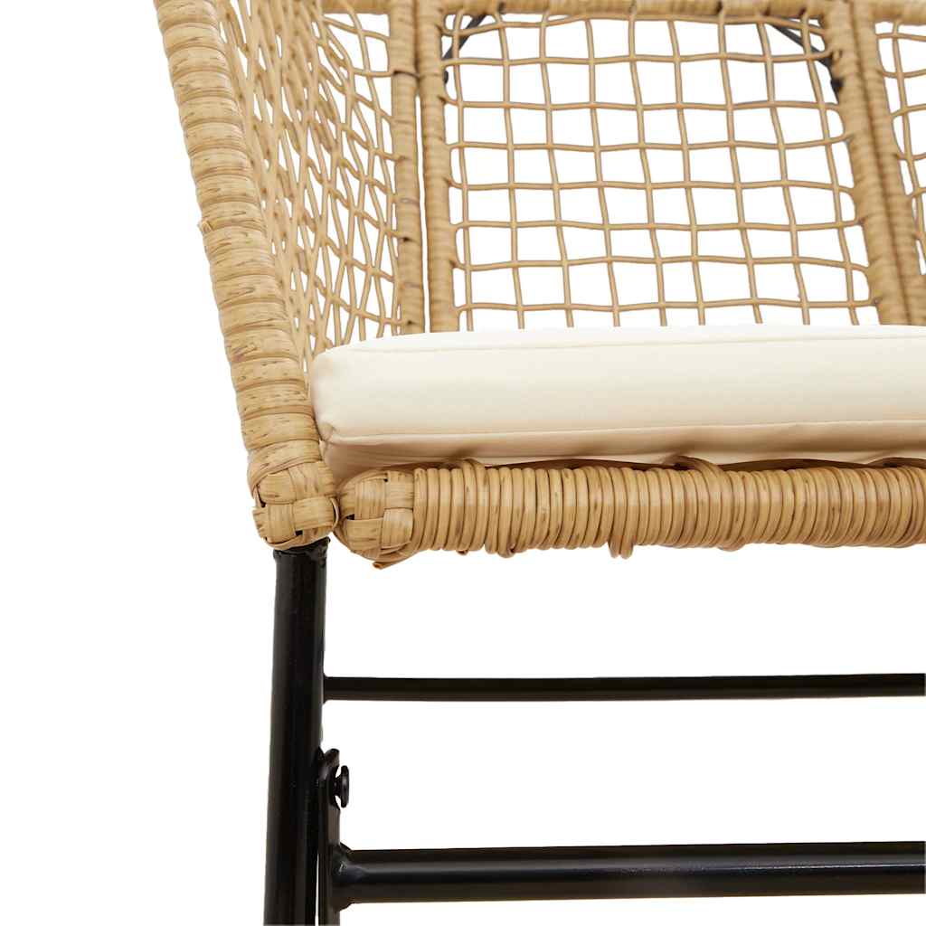 5-Delige Tuinset Met Kussens Poly Rattan Glas