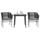 5-Delige Tuinset Met Kussens Poly Rattan Glas