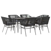 5-Delige Tuinset Met Kussens Poly Rattan Glas