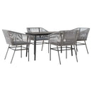 5-Delige Tuinset Met Kussens Poly Rattan Glas
