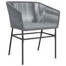 5-Delige Tuinset Met Kussens Poly Rattan Glas