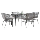 5-Delige Tuinset Met Kussens Poly Rattan Glas