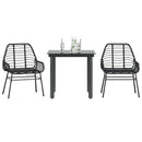 7-Delige Tuinset Met Kussens Poly Rattan Glas