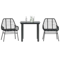 7-Delige Tuinset Met Kussens Poly Rattan Glas