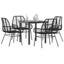 7-Delige Tuinset Met Kussens Poly Rattan Glas