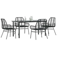 7-Delige Tuinset Met Kussens Poly Rattan Glas