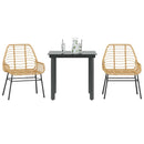 7-Delige Tuinset Met Kussens Poly Rattan Glas