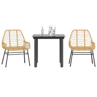 7-Delige Tuinset Met Kussens Poly Rattan Glas
