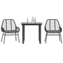 7-Delige Tuinset Met Kussens Poly Rattan Glas