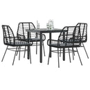 7-Delige Tuinset Met Kussens Poly Rattan Glas