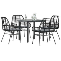7-Delige Tuinset Met Kussens Poly Rattan Glas