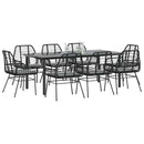 7-Delige Tuinset Met Kussens Poly Rattan Glas