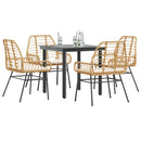 7-Delige Tuinset Met Kussens Poly Rattan Glas