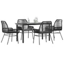7-Delige Tuinset Met Kussens Poly Rattan Glas