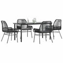 7-Delige Tuinset Met Kussens Poly Rattan Glas