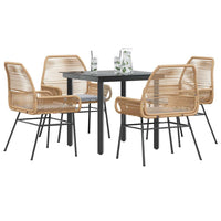 7-Delige Tuinset Met Kussens Poly Rattan Glas