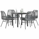7-Delige Tuinset Met Kussens Poly Rattan Glas