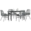 7-Delige Tuinset Met Kussens Poly Rattan Glas