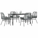 7-Delige Tuinset Met Kussens Poly Rattan Glas