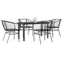 9-Delige Tuinset Met Kussens Poly Rattan Glas