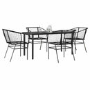 9-Delige Tuinset Met Kussens Poly Rattan Glas