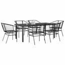 9-Delige Tuinset Met Kussens Poly Rattan Glas